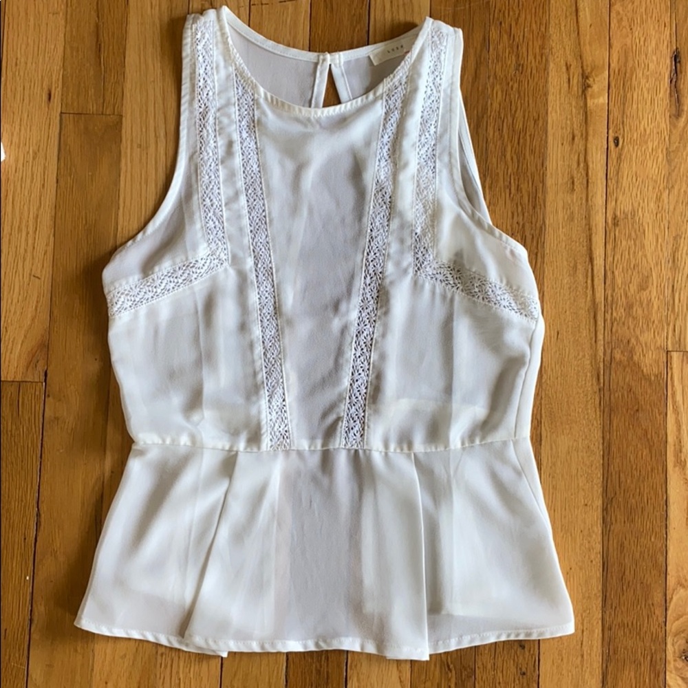 Lush trim peplum top